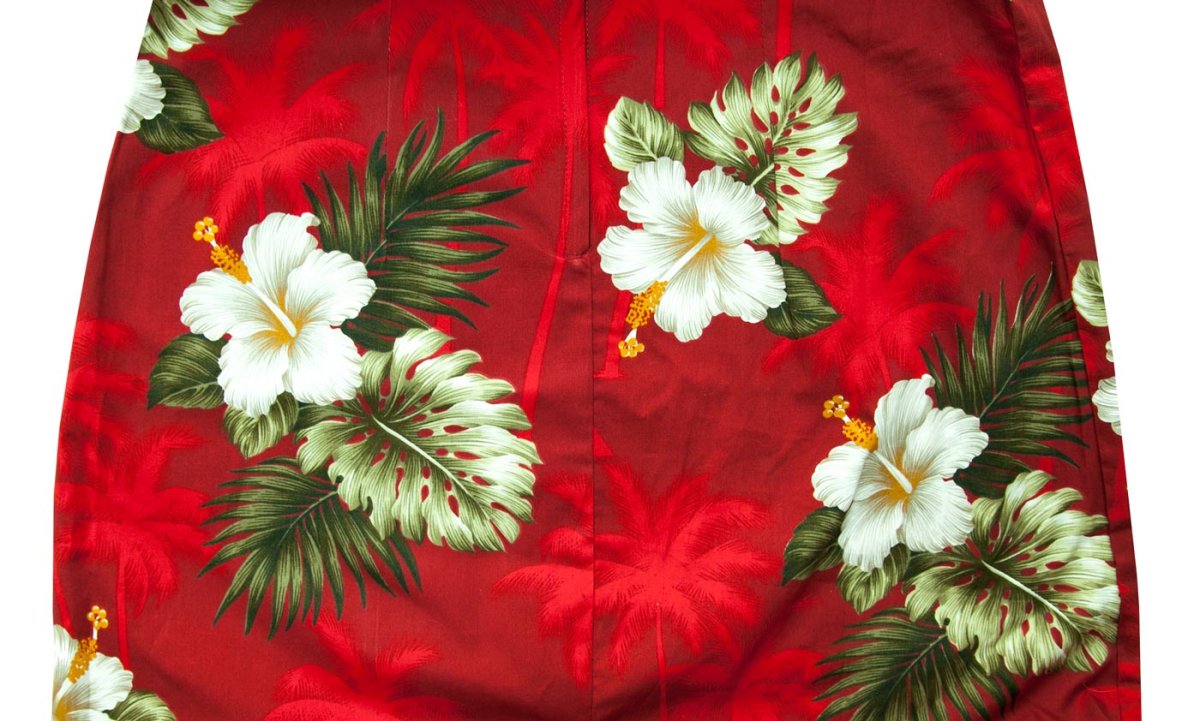 画像2: ムームー ハワイアン ロングドレス(レディース)レッド/Muumuu Red(Women's) (2)