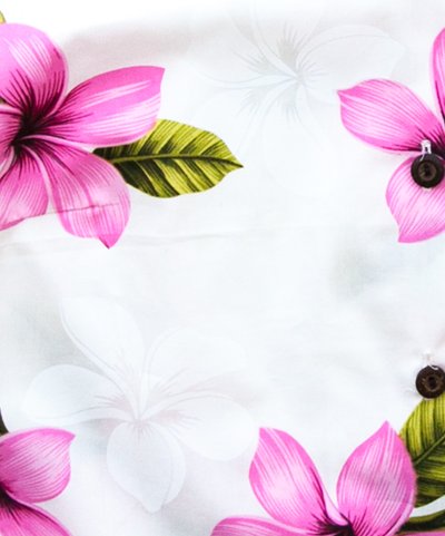 画像2: 女性用 アロハシャツ アメリカ・ハワイ製（ホワイト・ピンク）/Aloha Shirt(Women's)