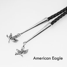 画像3: アメリカンイーグル ナバホ スターリングシルバー ターコイズ ボロタイ/American Eagle Navajo Sterling Silver Turquoise Bolo Tie (3)