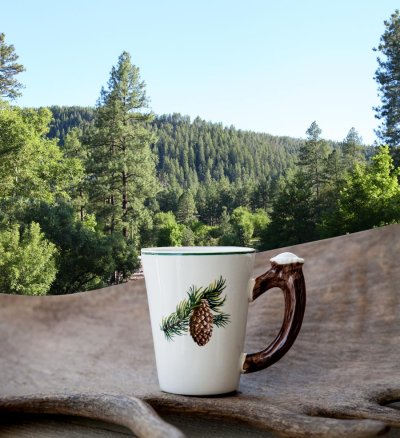 画像3: 鹿の角 エルク&パインコーン マグカップ（2個セット）/Elk&Pinecone Mug Cup(Set of Two)