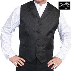 画像2: スカリー オールドウエスト ペイズリー ベスト（ブラック）/Scully Old West Paisley Vest(Black) (2)