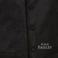 画像3: スカリー オールドウエスト ペイズリー ベスト（ブラック）/Scully Old West Paisley Vest(Black) (3)