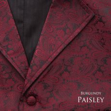 画像2: スカリー オールドウエスト ペイズリー ベスト（ワイン）/Scully Old West Paisley Vest(Burgundy) (2)