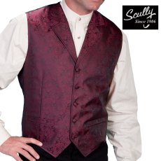 画像1: スカリー オールドウエスト ペイズリー ベスト（ワイン）/Scully Old West Paisley Vest(Burgundy) (1)