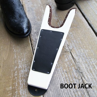 画像1: ブーツジャック 木製ナチュラルxブラック（ブーツ・靴を脱ぐ便利道具）/Boot Jack