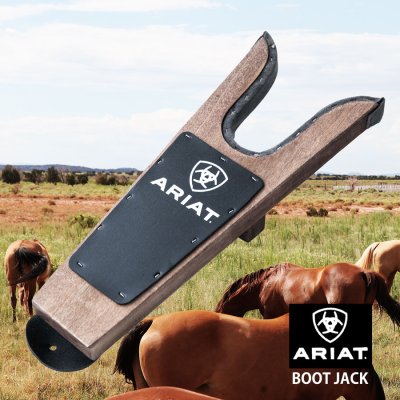 画像1: アリアット ブーツジャック 木製ステイン仕上げ（ブーツ・靴を脱ぐ便利道具）/Ariat Boot Jack