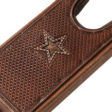 画像2: レザー ブーツジャック  スター・ブラウン（ブーツ・靴を脱ぐ便利道具）/Genuine Leather Topped Boot Jack Star Brown (2)