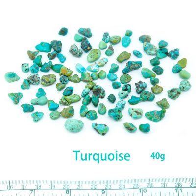 画像1: ターコイズ石・トルコ石 40g（ペンダントトップ・ネックレス・ピアス・リングなどジュエリー製作用材料）/Turquoise