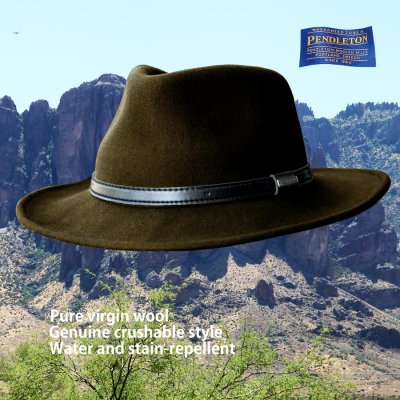 画像1: ペンドルトン アウトバック ハット（オリーブ）L・大きいサイズ（61cm-63cm）/Pendleton Outback Hat(Olive)