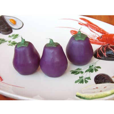 画像1: シトロネラ虫よけキャンドル・エッグプラント/Citronella Eggplant Candle
