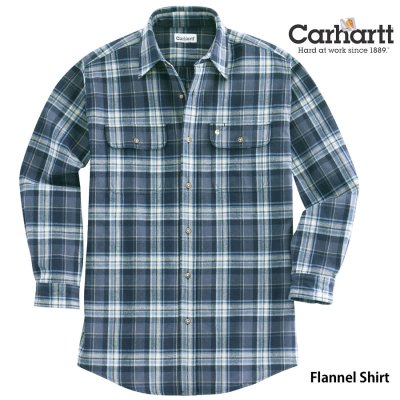 画像1: カーハート ヘビーウエイト フランネル シャツ  ネイビー  L（身幅64cm）XL（身幅67cm)/Carhartt Heavyweight Flannel Shirt(Navy)