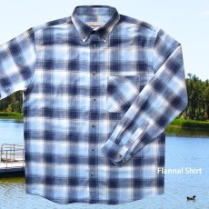 画像1: フランネルシャツ（ネイビープラッド・長袖）M/Flannel Shirt(Nautical Navy Plaid) (1)
