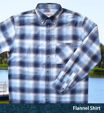 画像1: フランネルシャツ（ネイビープラッド・長袖）M/Flannel Shirt(Nautical Navy Plaid)