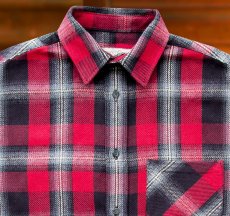 画像3: フランネル シャツ（レッド ブラック ホワイト・長袖）M/Flannel Shirt(Red Black White) (3)