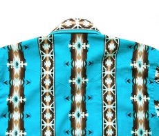 画像4: パンハンドルスリム ウエスタンシャツ ターコイズ/ブラウン（長袖）/Panhandle Slim Long Sleeve Western Shirt(Turquoise/Brown) (4)