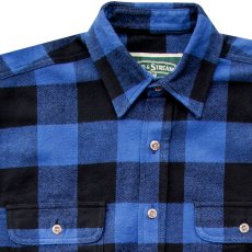 画像3: フランネル シャツ（ブルー・ブラック 長袖）M（身幅60cm）/Field & Stream Heavyweight Flannel Shirt (3)