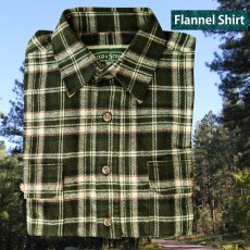 画像6: フランネル シャツ（ブルー・ホワイト・グリーン 長袖）M（身幅60cm）/Field & Stream Heavyweight Flannel Shirt (6)