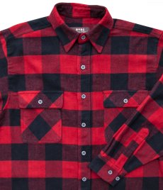 画像2: フランネル シャツ（レッド・ブラック 長袖）M（身幅58cm）L（身幅63cm）XL（身幅67cm）/Flannel Shirt(Rob Roy Red Plaid) (2)