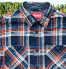 画像3: コールマン ブラッシュト フランネル シャツ（ネイビー・オレンジ/長袖）M/Coleman Brushed Flannel Shirt(Navy/Orange)  (3)