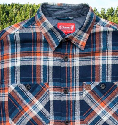 画像3: コールマン ブラッシュト フランネル シャツ（ネイビー・オレンジ/長袖）M/Coleman Brushed Flannel Shirt(Navy/Orange) 