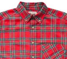 画像2: ウールリッチ フランネル シャツ レッド（長袖）/Woolrich Long Sleeve Flannel Shirt(Red) (2)