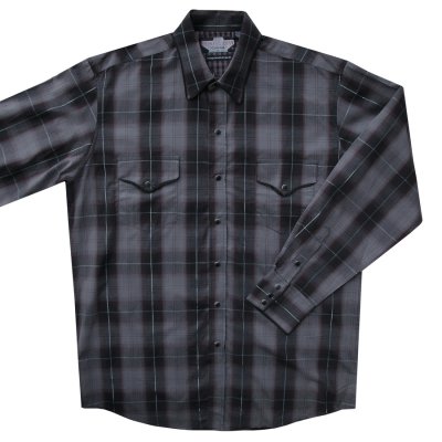 画像1: パンハンドルスリム ブルックス＆ダン コレクション ウエスタンシャツ・ブラック・グレー（長袖）L（身幅62cm）XL（身幅67cm）/Brooks&Dunn by Panhandle Slim Long Sleeve Western Shirt(Black)
