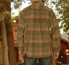 画像2: スカリー 長袖 コーデュロイ シャツ ブラウン・グリーンS/Scully Long Sleeve Corduroy Plaid Shirt  (2)