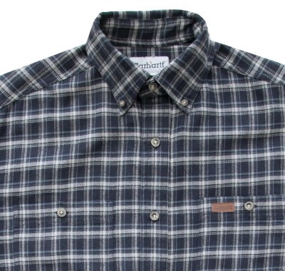 画像2: カーハート フランネル シャツ  ネイビー S/Carhartt Flannel Shirt(Navy)