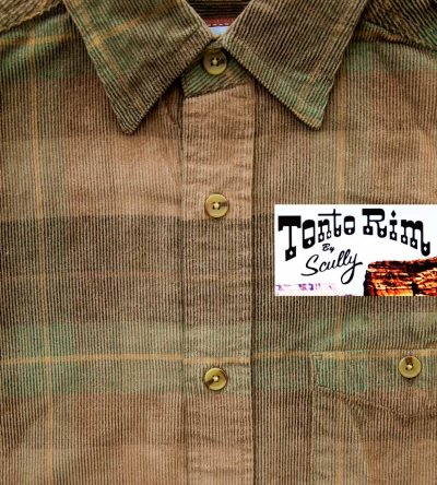 画像3: スカリー 長袖 コーデュロイ シャツ ブラウン・グリーンS/Scully Long Sleeve Corduroy Plaid Shirt 