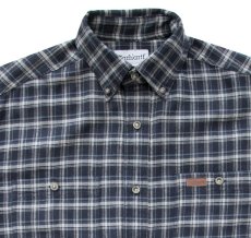 画像2: カーハート フランネル シャツ  ネイビー S/Carhartt Flannel Shirt(Navy) (2)