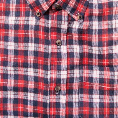 画像2: ダコタ グリズリー フランネル シャツ レッド・ネイビー・ホワイト（長袖）M/Dakota Grizzly Long Sleeve Flannel Shirt(Red/Navy/White)