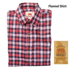 画像1: ダコタ グリズリー フランネル シャツ レッド・ネイビー・ホワイト（長袖）M/Dakota Grizzly Long Sleeve Flannel Shirt(Red/Navy/White) (1)