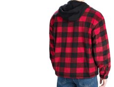 画像2: DHG フリース フードつき ジャケット（レッドxブラック バッファローチェック）/DHG Fleece Hooded Jacket(Buffalo Plaid/RedxBlack) (2)