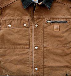 画像2: カーハート サンドストーン キルト フランネル ラインド マルチ ポケット ジャケット （J285ブラウン）M/Carhartt Quilted Flannel Lined Sandstone Multi Pocket Jacket(Brown) (2)