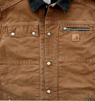 画像2: カーハート サンドストーン キルト フランネル ラインド マルチ ポケット ジャケット （J285ブラウン）M/Carhartt Quilted Flannel Lined Sandstone Multi Pocket Jacket(Brown)
