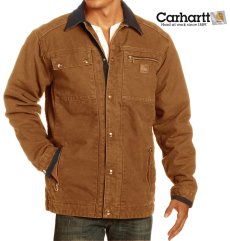 画像4: カーハート サンドストーン キルト フランネル ラインド マルチ ポケット ジャケット （J285ブラウン）M/Carhartt Quilted Flannel Lined Sandstone Multi Pocket Jacket(Brown) (4)