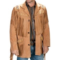 画像1: スカリー レザーフリンジ ウエスタン ジャケット（ブラウン）/Scully Western Leather Fringe Jacket (1)