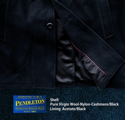 画像2: ペンドルトン バージンウール カシミア コート（ブラック）M/Pendleton Wool Cashmere Coat(Black)