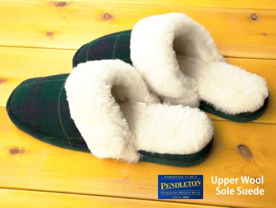 画像2: ペンドルトン ウール・レザー スリッパ（レジスタード タータン・レディース）/Pendleton Slipper(Registered Tartan/Women's)