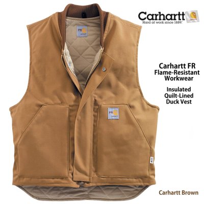 画像1: カーハート ベスト フレームレジスタント ダックベスト（プレミアム13オンス INDURA ウルトラ コットンダック・カーハートブラウン）/Carhartt Vest