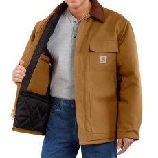 画像2: カーハート ダック トラディショナル コート アークティック キルト ラインド（カーハートブラウン）38/Carhartt Duck Traditional Coat Arctic Quilt Lined(Brown) (2)