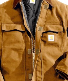 画像5: カーハート ダック トラディショナル コート アークティック キルトラインド（ブラック）M/Carhartt Duck Traditional Coat Arctic Quilt Lined (Black) (5)