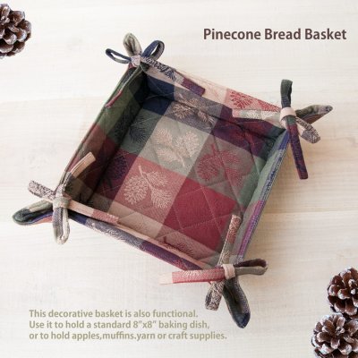 画像1: ブレッド＆フルーツ パインコーン バスケット/Pinecone Bread Basket