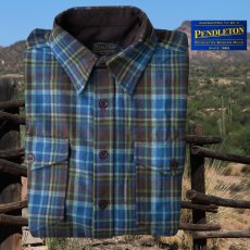 画像1: ペンドルトン ウール シャツ・ガイドシャツ（ブルー・ブラウン・グリーンプラッド）M/Pendleton Guide Shirt (Blue Brown Green Plaid) (1)