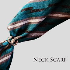 画像1: アメリカンカウボーイタイ ウエスタン ネックスカーフ（ターコイズ・ブラック・グレー）/Cowboy Tie/Western Neck Scarf(Turquoise/Black/Grey) (1)