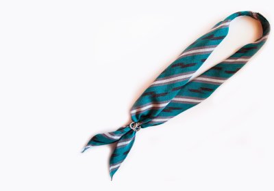 画像3: アメリカンカウボーイタイ ウエスタン ネックスカーフ（ターコイズ・ブラック・グレー）/Cowboy Tie/Western Neck Scarf(Turquoise/Black/Grey)