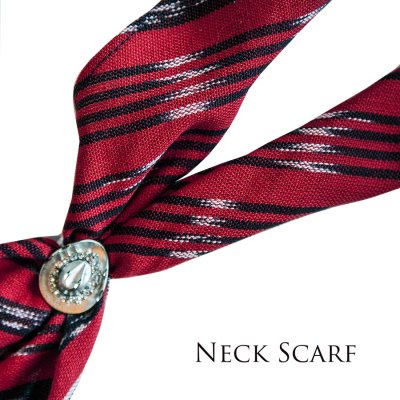 画像2: アメリカンカウボーイタイ ウエスタン ネックスカーフ（レッド・ブラック・ホワイト）/Cowboy Tie/Western Neck Scarf(Red/Black/White)