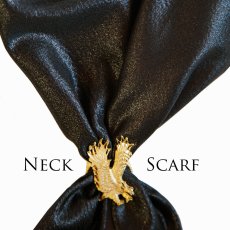 画像1: アメリカンカウボーイタイ ウエスタン ネックスカーフ（シャイニー ブラック）/Cowboy Tie/Western Neck Scarf(Black)  (1)