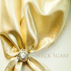 画像1: アメリカンカウボーイタイ ウエスタン ネックスカーフ（シャイニー ゴールド）/Cowboy Tie/Western Neck Scarf(Gold)  (1)