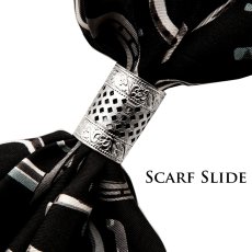 画像1: スカーフ スライド スカーフ留め ウエスタン 大判スカーフ ワイルドラグ用（フィリグリー・シルバー）/Scarf Slide Filigree(Silver) (1)